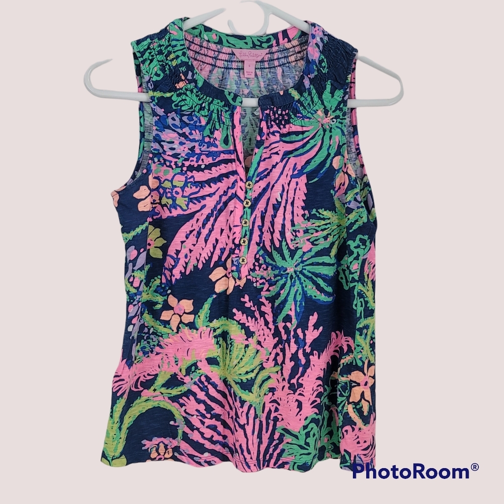 LILLY PULITZER ESSIE TANK TOP S SMALL